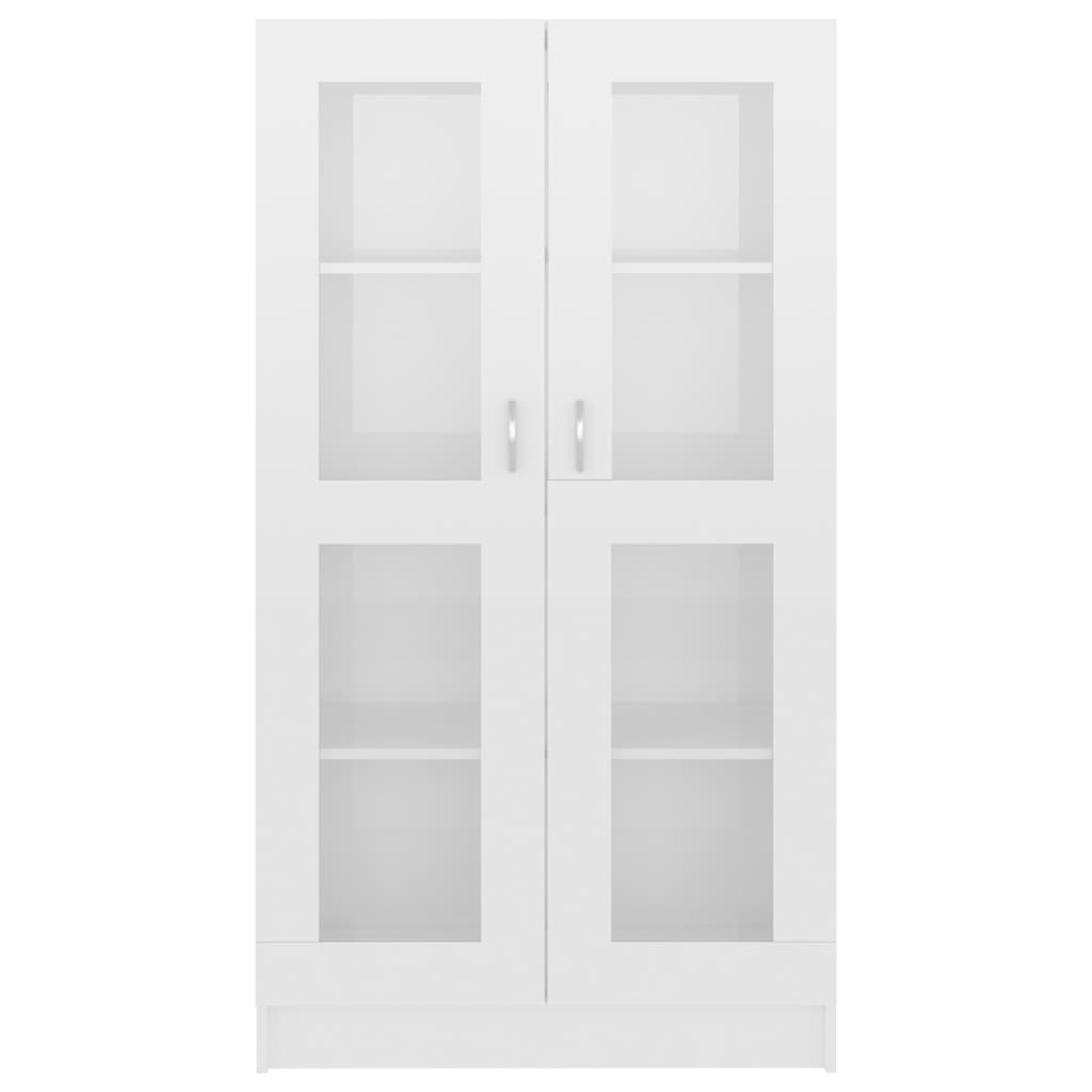 Vitrine Cabinet High Gloss White 82.5x30.5x150 cm Engineered Wood